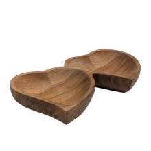 "Double Love" Teak Bowl