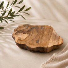 Schale Teakholz " Muschel" 16 x 13 cm