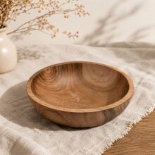 "Cembung" Teak Wood Bowl, 15 cm