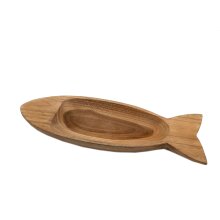 Schale Teakholz im Fischdesign 30 cm