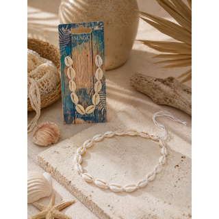 Kette, weiss mit Muscheln