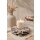 Kerzenhalter auf Teakholz  white wash