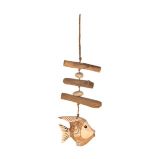 Windspiel 1 Fisch weiß