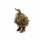 Decorative wooden duck with fluffy faux fur