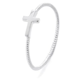 Ring "Kreuz", Silber, U 52 mm