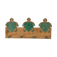 Wandgarderobe mit Schildkrötenmotiv