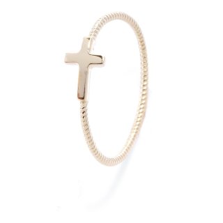 Ring "Kreuz", Silber, goldfarben, U 52 mm