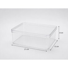 Transparente Aufbewahrungsbox mit Deckel