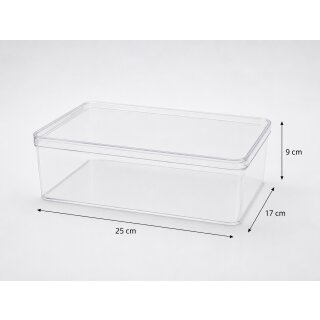 Transparente Aufbewahrungsbox mit Deckel