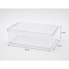 Transparente Aufbewahrungsbox mit Deckel