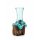 Wurzel Teakholz mit Glas-Vase, Höhe ca. 15 cm