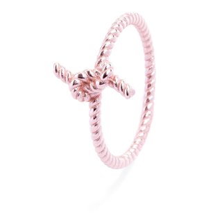 Ring "Knoten", Silber, roséfarben, U 57 mm