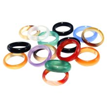 Ring, Achat, Breite: 6 mm, Farben u. Größen...