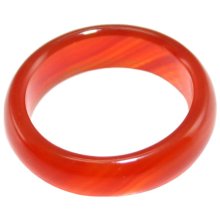 Ring, Achat, Breite: 6 mm, rötlich transparent,...