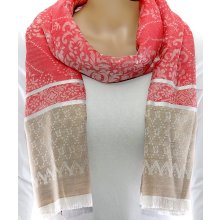 Scarf "Jaquard", red