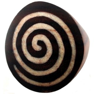 Sonoholzring "Spirale", Ø ca. 33 mm, Größen sortiert