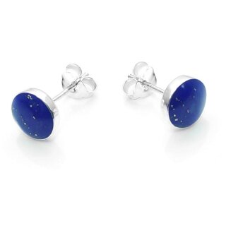 Ohrstecker Paar 925 Silber Ø: 8 mm, Lapislazuli