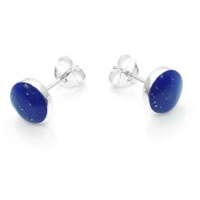 Ohrstecker Paar 925 Silber Ø: 8 mm, Lapislazuli