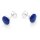 Ohrstecker Paar 925 Silber Ø: 8 mm, Lapislazuli