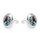Ohrstecker 925 Silber mit Paua Muschel, Ø 12 mm
