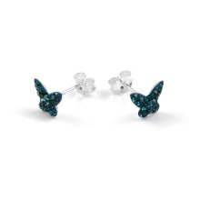 Ohrstecker Paar 925 Silber, Ø: 5 mm, emerald