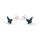 Ohrstecker Paar 925 Silber, Ø: 5 mm, emerald