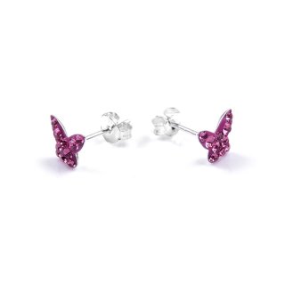 Ohrstecker Paar 925 Silber, Ø: 5 mm, rose