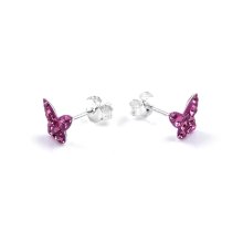 Ohrstecker Paar 925 Silber, Ø: 5 mm, rose