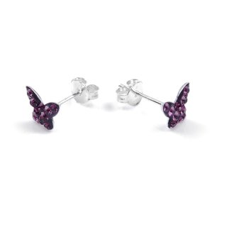 Ohrstecker Paar 925 Silber, Ø: 5 mm, amethyst