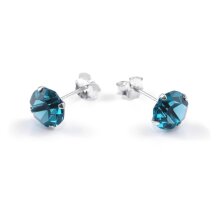 Ohrstecker Paar 925 Silber, Ø: 7 mm, light turquoise