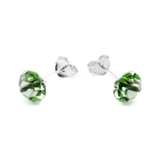 Ohrstecker Paar 925 Silber, Ø: 7 mm, peridot