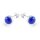 Ohrstecker, 925 Silber mit Lapislazuli, Ø: 7 mm