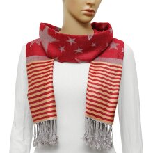 maloo Scarf "Jaquard", red