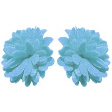 Ohrstecker Paar "Blüte" ca. 35 x 35 mm, blau