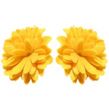 Ohrstecker Paar "Blüte" ca. 35 x 35 mm, gelb