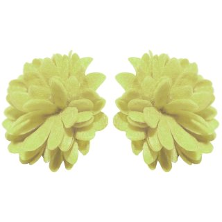 Ohrstecker Paar "Blüte" ca. 35 x 35 mm, grün