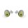 Ohrstecker Paar "Auge", Acryl Ø: 10 mm, grün/gelb