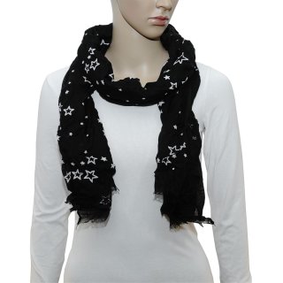 maloo Scarf, black with white stars