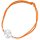 Armband "Triskele", 925 Silber und Stoff, orange
