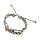 Armband "Anker", schwarz/weiß