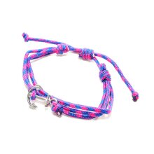 Armband "Anker", pink/blau