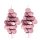 Ohrringpaar, Perlmutt, Länge: 90 mm, Farbe: pink