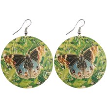 Ohrringe Paar "Schmetterling auf Blättern"...