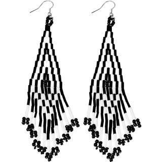 Ohrringpaar Perlenschnur, Länge: 9 cm, "Indio Style"