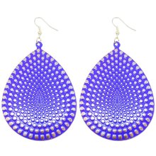 Ohrringe Paar, 70 x 50 mm, Farbe: lila