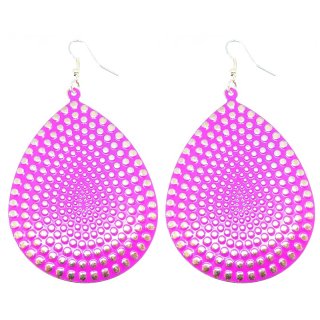 Ohrringe, Paar, 70 x 50 mm, Farbe: violett