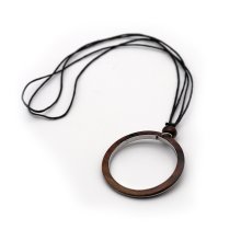 Halskette Sonoholz, Edelstahl, Ø 43 mm