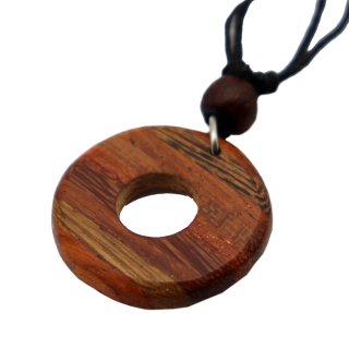 necklace with wooden pendant