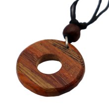 Halskette Holz, rund, Ø: 29 mm