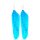 Ohrringe, Paar "Feder", Farbe: blau mit Muster, Länge: 70 mm